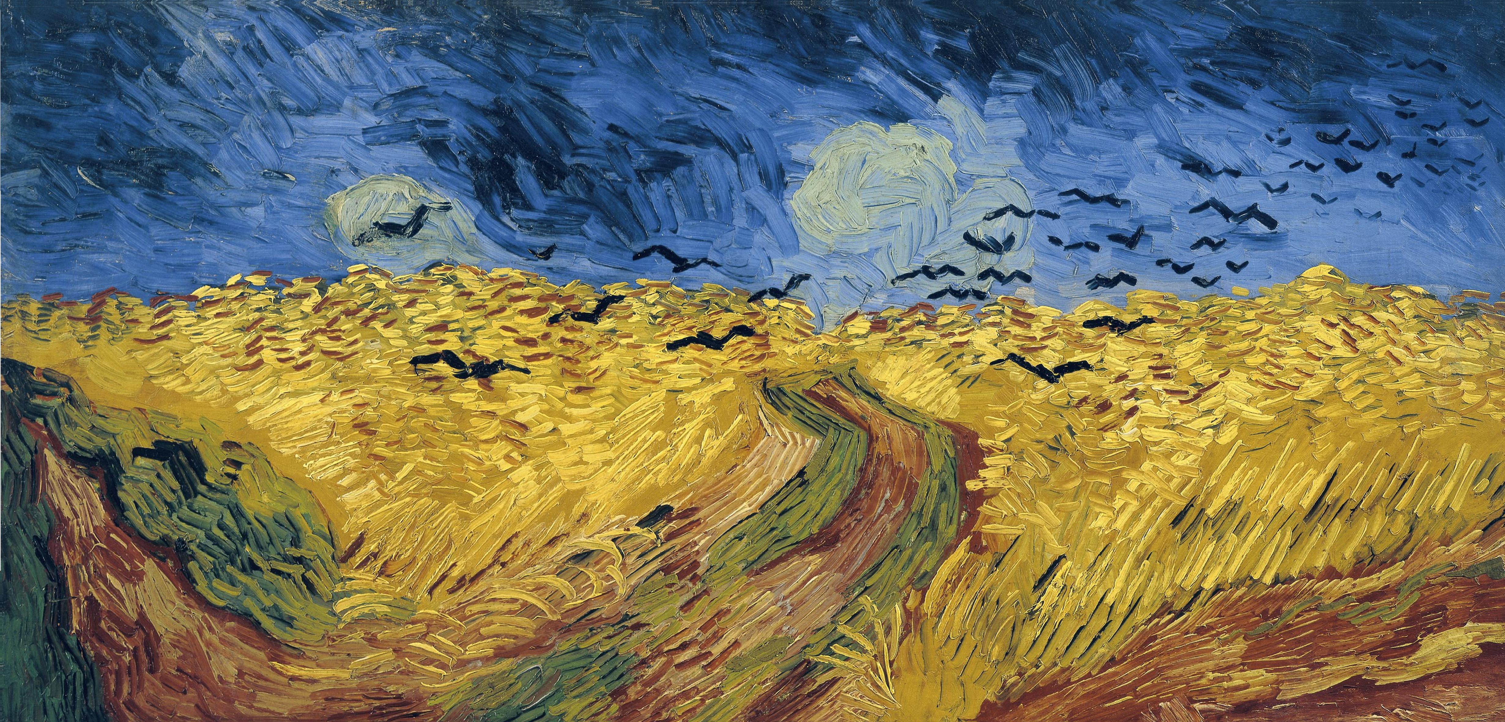 wheatfield with crows